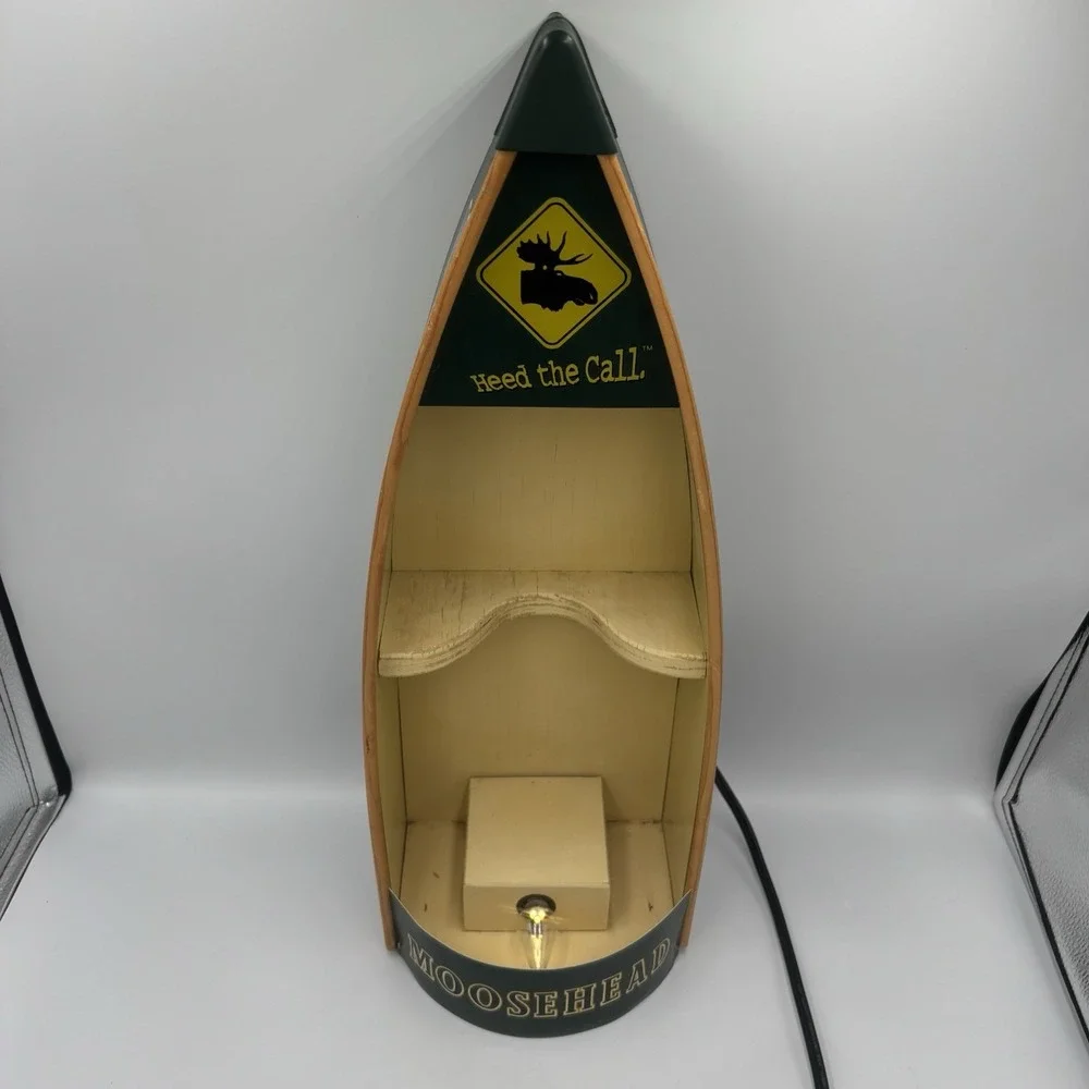 Moose‎ Head Promotional Beer Canoe Lighted Display Shelf